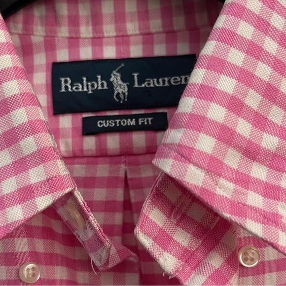 Ralph Lauren Pink Gingham Check Button-Down Shirt – Classic Fit - Picture 3 of 4